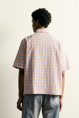 CAMISA RELAXED FIT CUADROS RELIEVE / Multicolor - Zara фото 3