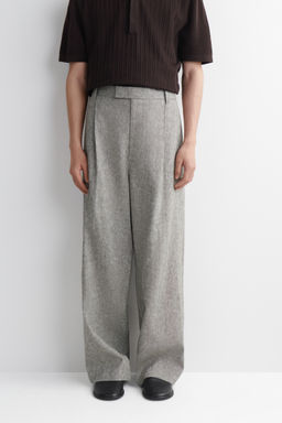 PANTAL?N DE LINO RELAXED FIT WIDE LEG - H&m фото 7