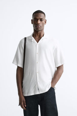 TEXTURED VISCOSE BLEND SHIRT - Zara фото 19