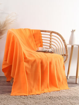 Плед "Экономь и Я" Оранжевый 150*130 см, пл.160 г/м2, 100% п/э