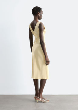 Vestido midi lencero con escote en pico - H&m фото 7