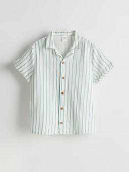 K?sa Kollu ?izgili Erkek ?ocuk G?mlek