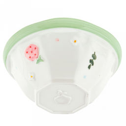 "Зефир" Салатник фарфоровый 780мл, д17,5х8см, фигурный, цветной декор, отводка (Китай)