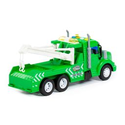 Профи, автомобиль-эвакуатор инерционный (со светом и звуком) (зелёный) (в коробке) - Полесье фото 4