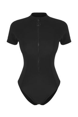 TRENDYOLMILLA Siyah Fermuarl? K?sa Kollu Regular Sorf Mayosu TBESS25MA00110  фото 6