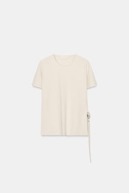 CAMISETA ABERTURA HEBILLA / Beige - Zara фото 6