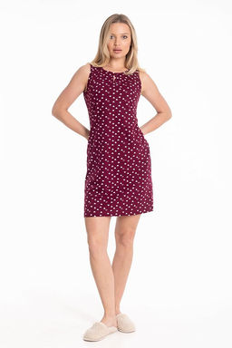 Сорочка М325351бб бордовый/белый