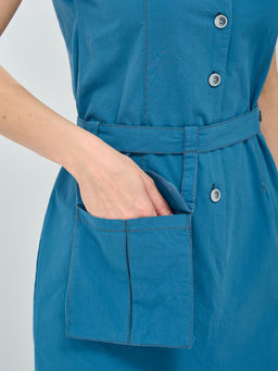 Платье с карманом на поясе OD-285-5