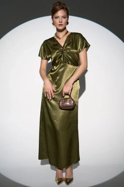 Платье Иола (олива) - Эльза фото 3
