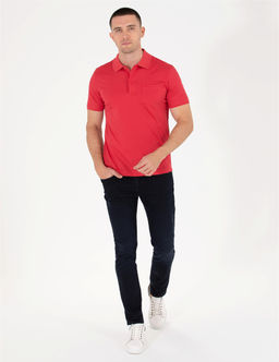 K_rm_z_ Regular Fit Polo Yaka Merserize Ti__rt - Pierre cardin фото 4
