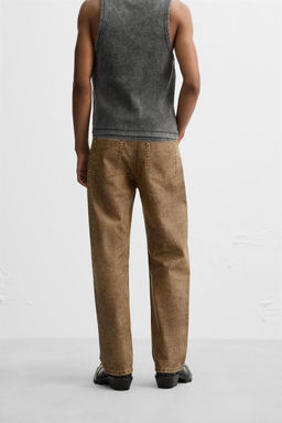LIMITED EDITION WAXED-EFFECT JEANS - Zara фото 3