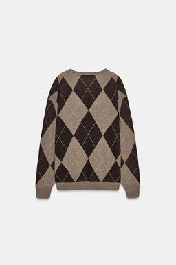 100% WOOL DIAMOND JUMPER - Zara фото 11