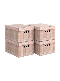 VAL LB-BC-4S Короба картонные, 25*33*18.5 см, набор 4 шт., LONDON BEIGE, шт