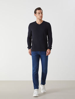 V Yaka Uzun Kollu Erkek Triko Kazak