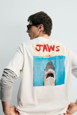 CAMISETA ILUSTRACI?N JAWS UCS LLC AND AMBLIN X DYLAN?S T-SHIRT CLUB X ZARA / blanco  фото 7