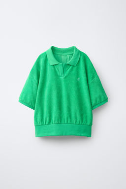 CONJUNTO POLO Y BERMUDA EFECTO TOALLA / Verde