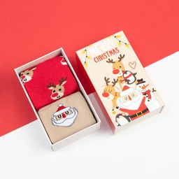 Носки женские новогодние KAFTAN Marry christmas размер 36-40 (23-25 см), набор 2 пары