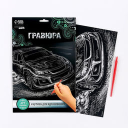 Гравюра Ралли с металлическим эффектом серебро А4 - Школа талантов фото 2