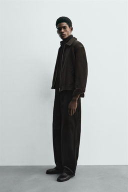 TEXTURED VELVET TROUSERS - Zara фото 4
