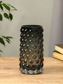 Ваза «Валери», шарики, 23×11 см, стекло, серая