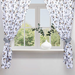 Комплект штор для кухни с подхватами Этель Груши 145х180см-2 шт., 100% п/э