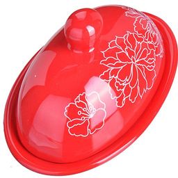 25830 Маслёнка с крышкой 2 пр Красный Узор LR(х24) - Mayer&boch фото 2