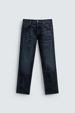 FLOCKED STRAIGHT-LEG JEANS - Zara фото 6