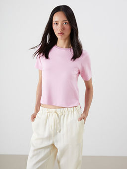 Bisiklet Yaka Kad?n Ti??rt