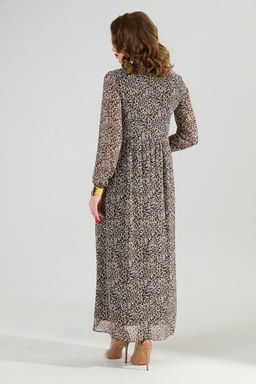 Платье NIKVA н801-8 коричневый мультиколор фото 3