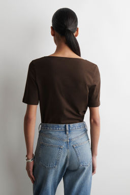 CAMISETA DE ALGOD?N CON CUELLO REDONDO - H&m фото 4