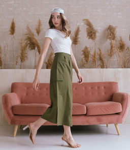 Юбка #ОБШ1823, хаки