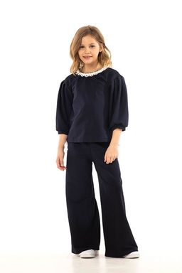 Синий школьный свитшот для девочки Mooriposh, модель 06145  фото 3