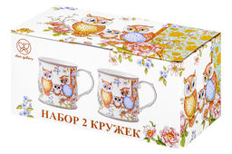 Набор 2 кружек 300 мл 11,5*8,5*8,5 см Совушки, NEW BONE CHINA - Elan gallery фото 7