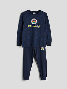 Bisiklet Yaka Fenerbah?e Bask?l? Erkek ?ocuk Pijama Tak?m?