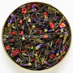 Смесь зеленого и черного чая Клубника в шампанском (код 0370)