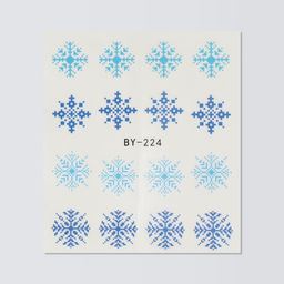 Цена за 6 шт. Слайдеры для ногтей Снежинки, голубые, синие - Qf фото 2