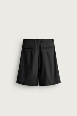 BERMUDA WIDE FIT PLIEGUES / Negro - Zara фото 7