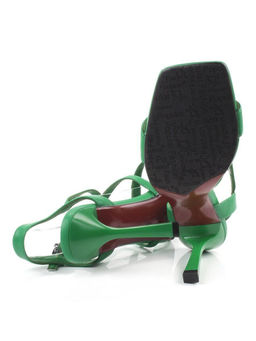 08-M89F-226LU GREEN Босоножки женские (натуральная кожа)