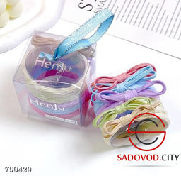 Набор эластичных резинок для волос с бантами 5шт