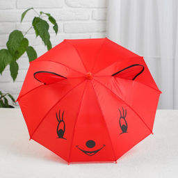 Зонт детский механический Животные, r=25см, с ушками, цвет МИКС - Simaland фото 4