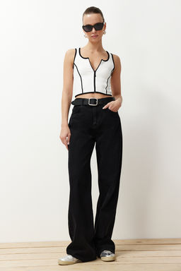 Beyaz Fermuarl? Fitilli Esnek Crop Orme Atlet TWOSS24AL00062 - Trendyolmilla фото 3