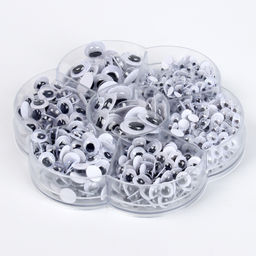 Набор самоклеящихся глазок для кукол и игрушек 4-12 мм, 700 шт.