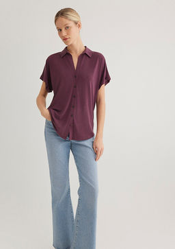 Lux Touch TENCEL TM Mor Modal Gomlek - Mavi фото 2