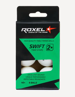 Мяч для настольного тенниса Roxel 2* Swift, белый, 6 шт.