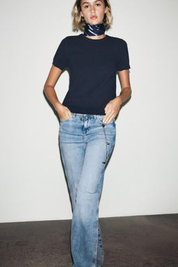 PLAIN KNIT SHORT SLEEVE TOP - Zara фото 3