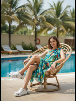 Шлепанцы на высокой платформе ЭВА