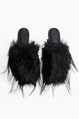Mules efecto pelo - H&m фото 3
