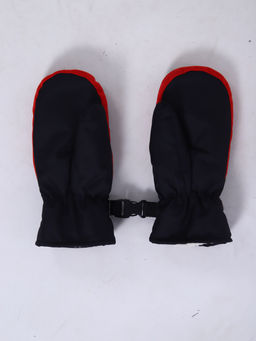 Варежки с мехом синий