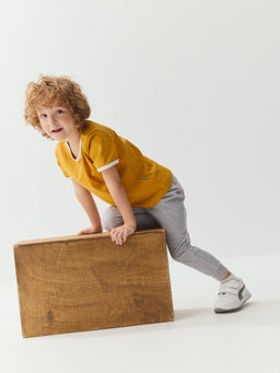 Комплект футболок Мёд/Деним/Серый меланж 3 шт - Bungly фото 7