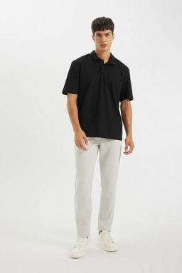 New Regular Fit Basic Duz K?sa Kollu Polo Tisort - Defacto фото 5